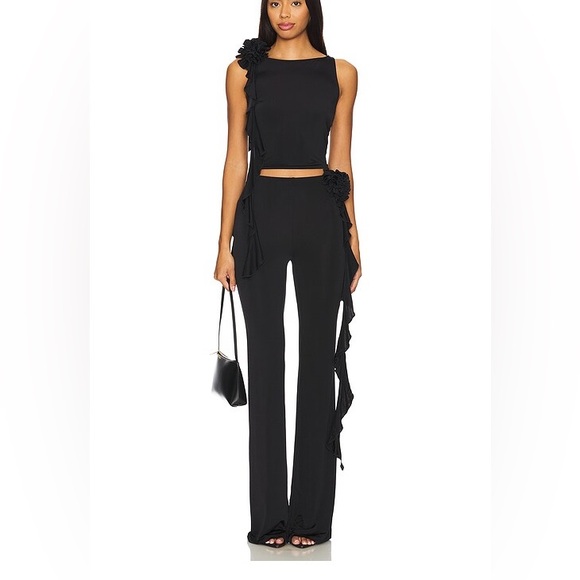Lovers + Friends Pants - Black Pant & Cami Set with Flower